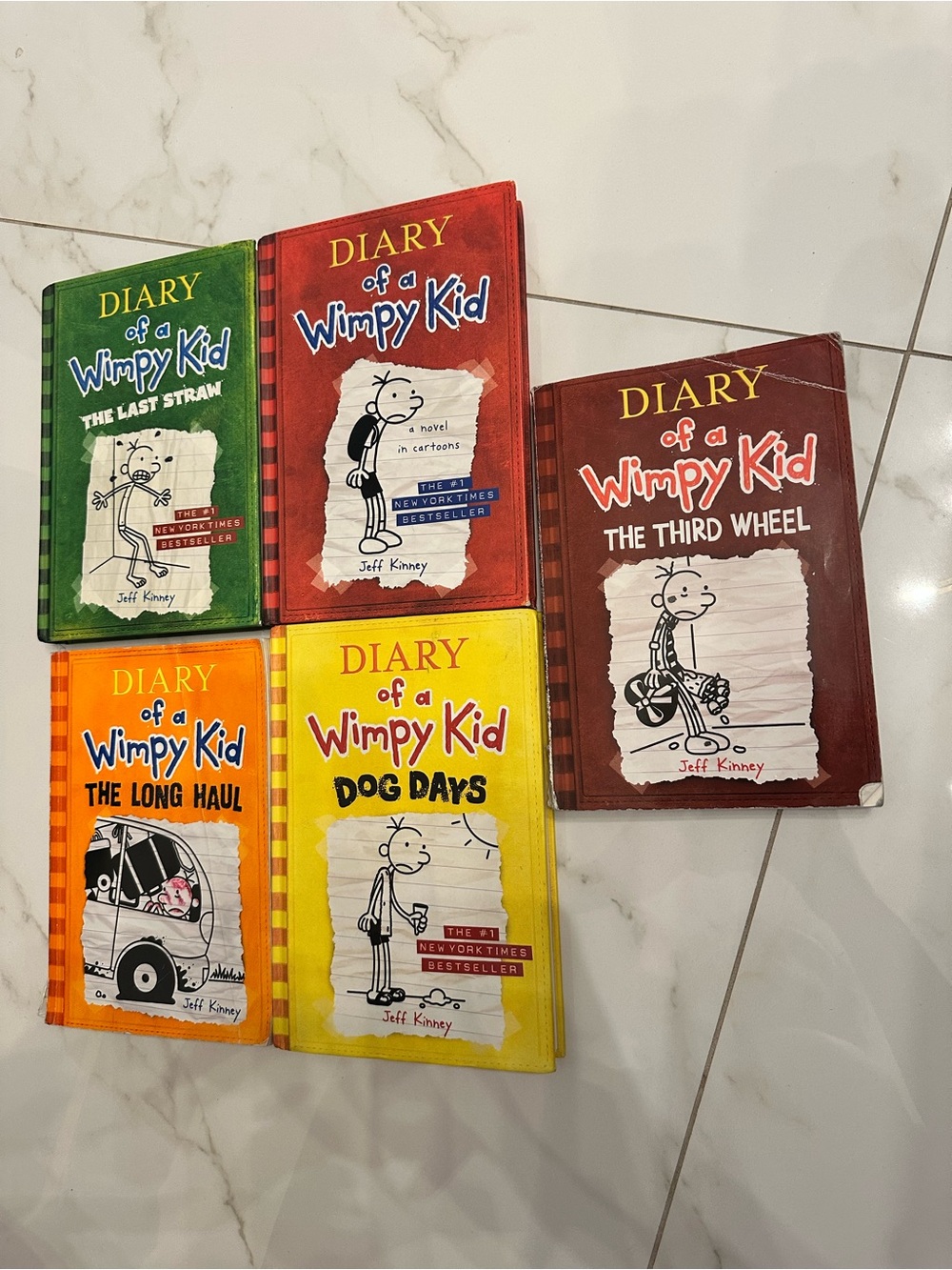 Diary of a Wimpy Kid Kids Book Set - Yellow, Red, Green, Orange, Brown Covers